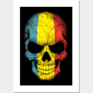 Romanian Flag Skull Posters and Art